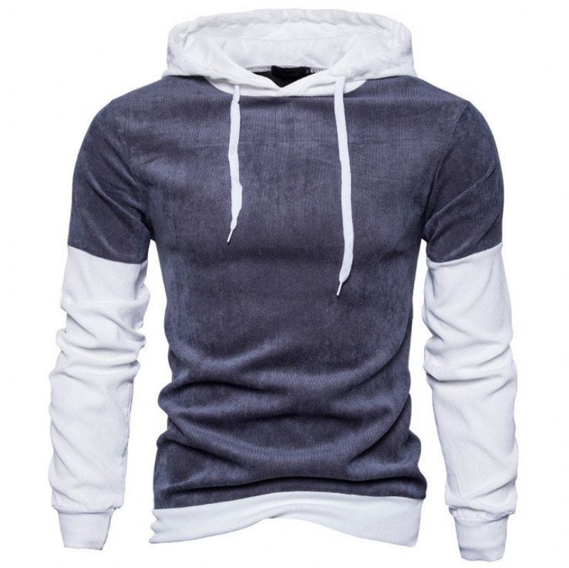 Patchworková Neformální Streetwearová Mikina S Kapucí